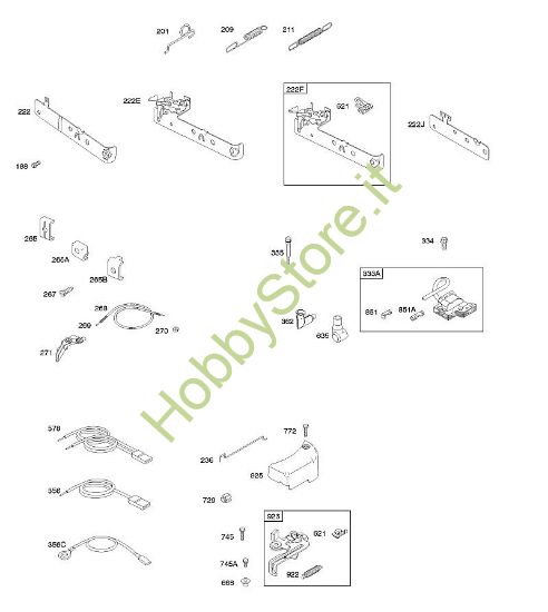 C - Freno, comandi, molla regolatore, accensione B&S - 10 €¦ 10T502-1111-B1 brand Stihl